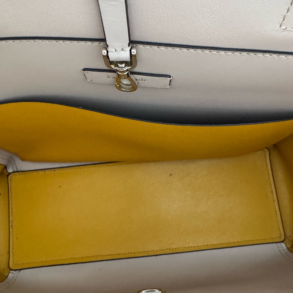 Kate Spade Two-Tone Leather Tote — Light Tan and Mustard - Picture 16 of 16